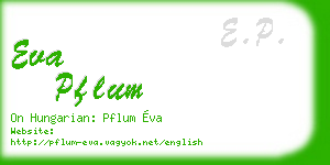 eva pflum business card